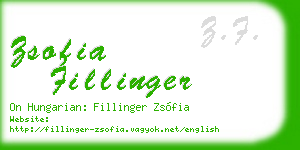 zsofia fillinger business card